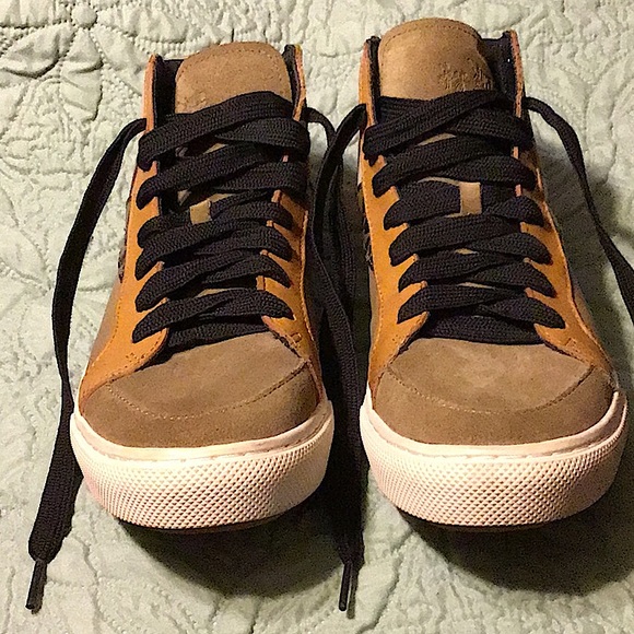 COACH Suede High Top Sneakers size 8-D only worn twice. In 9.9 condition. - Picture 2 of 12